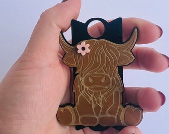 Décoration pour gobelet Stanley Highland Cow : assiette en acrylique