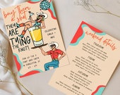 Joint Bachelor and Bachelorette Party Invite, Joint Bachelor and Bachelorette Invitation, Joint Bach Party Itinerary, Coed Shower Invitation
