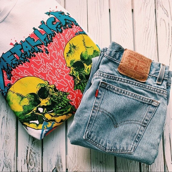 VINTAGE LEVI'S 512 High Waisted Denim Jeans