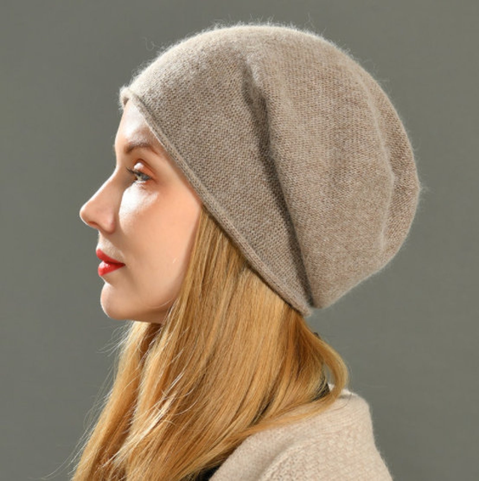 2021 New Cashmere Beanie Hat Women Winter Hats Crimping Wool Etsy