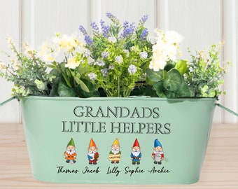 Fathers Day Gift, Fathers Day Gift For Grandad, Gift for Grandad, Personalised Plant Pot, Grandads Garden, Planter Box, Metal Planter,