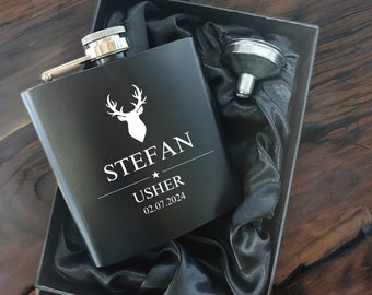 Personalised Hip Flask, Gift For Best Man, Groomsman Gift, Hip Flask For Groom, Hip Flask Wedding, Best Man Flask, Best Man Gift, Usher Gift