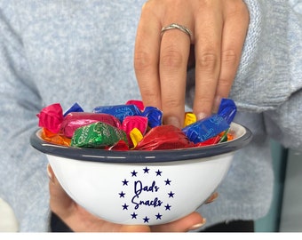 Gift For Fathers Day, Dad's Snack Bowl, Dad's Treat Jar, Father's Day Gift, TV Snack Bowl, Movie Night, Dad's Treat Bowl