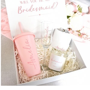 Personalised Bridesmaid Gift Box Set, Bridesmaid Proposal Box, Bridesmaid Gift Box, Bridesmaid Thank You Gift Box, Will You Be My Bridesmaid
