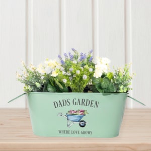 Dads Garden flower planter, dads garden where love grows, fathers day garden gift