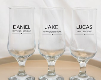 Gepersonaliseerde pintglas: uv-geprint verjaardagscadeau