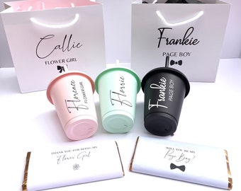 Blumenmädchen Geschenk, Pagenjunge Geschenk, personalisiertes Blumenmädchen Geschenkset, personalisiertes Pagenjungen Geschenkset, Vorschlag Geschenk für Blumenmädchen Pagenjunge