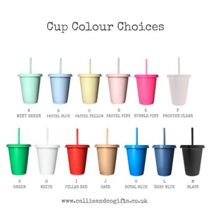 16oz cold cup, kids cold cups, cold cups with lid and straw, pastel cold cups, cups for children