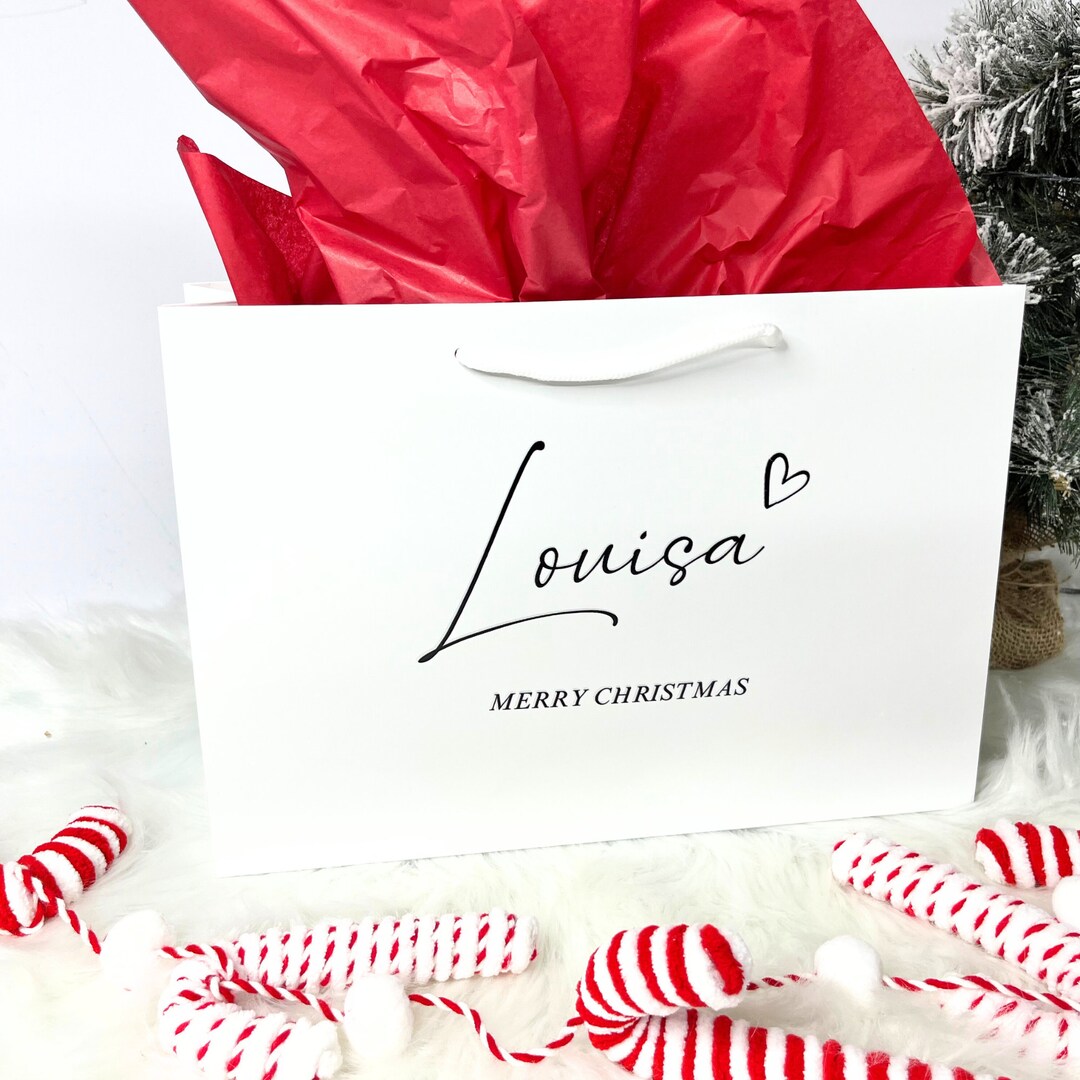 Personalised Christmas Gift Bag, Christmas Gift Bag, Xmas Gift Bags for