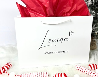 Pochette cadeau de Noël personnalisée, Pochette cadeau de Noël, Pochettes cadeau de Noël pour elle, Pochettes cadeau personnalisées, Cadeau de Noël personnalisé, Pochettes cadeau