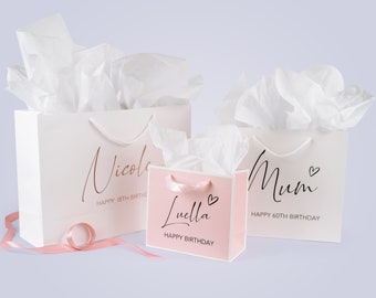 Bolsa de regalo de cumpleaños personalizada, bolsa de regalo de cumpleaños para niñas, bolsas de cumpleaños para ella, bolsas de cumpleaños, bolsa de regalo para mamá, regalo de boda, bolsa personalizada