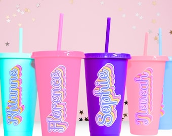 Personalised Party Cold Cups: Girls Birthday Favors