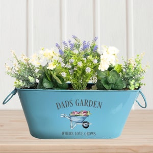 dads garden where love grows, garden planter, fathers day gift, personalised garden planter