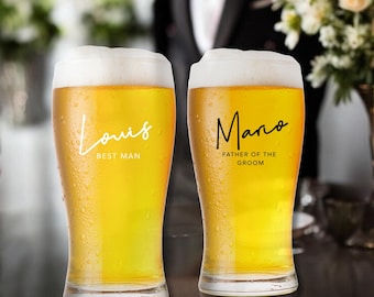 Personalized Pint Glass: UV Printed Wedding Party Gift