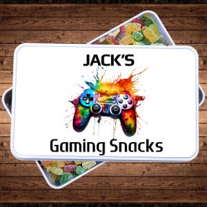 Personalisierte Gaming Snacks Dose, Geschenk für Teenager, Gaming Geschenke, Geschenk für Gamer, Leckerli Box, Süßigkeiten Box, Snack Box, Strumpffüller Teenager