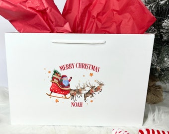 Personalised Christmas Gift Bag, Santa Christmas Gift Bag, Xmas Gift Bags for Kids, Gift Bags Personalised, Christmas Gift Personalised,