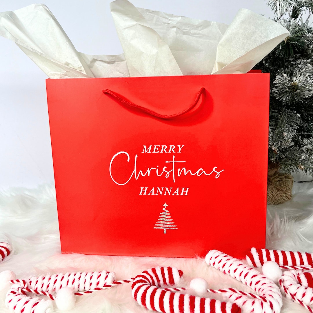 Personalised Christmas Gift Bag, Christmas Gift Bag, Xmas Gift Bags for
