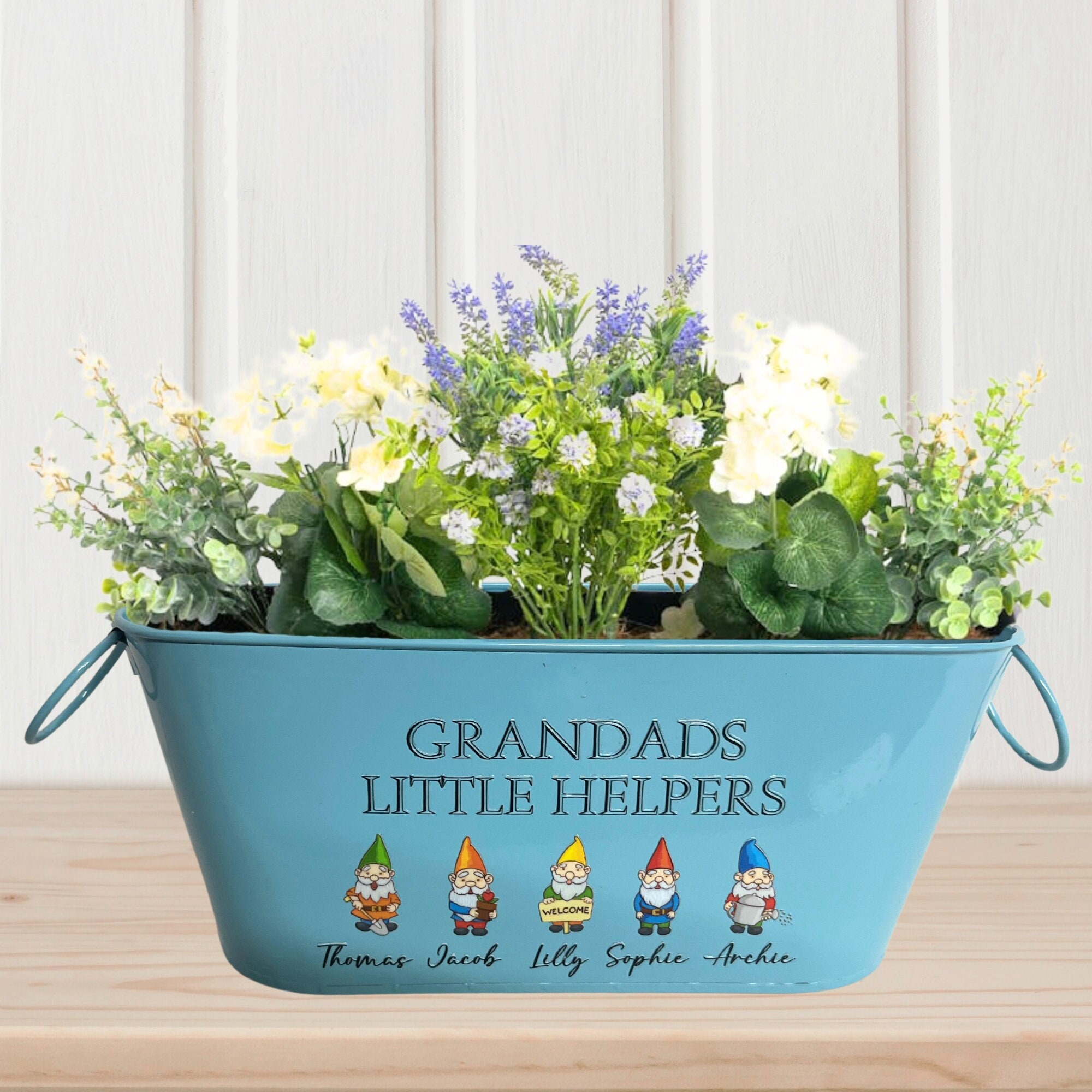 Fathers Day Gift, Fathers Day Gift For Grandad, Gift for Grandad, Personalised Plant Pot, Grandads Garden, Planter Box, Metal Planter,