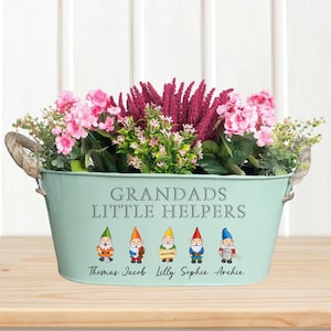 Fathers Day Gift, Fathers Day Gift For Grandad, Gift for Grandad, Personalised Plant Pot, Grandads Garden, Planter Box, Metal Planter,