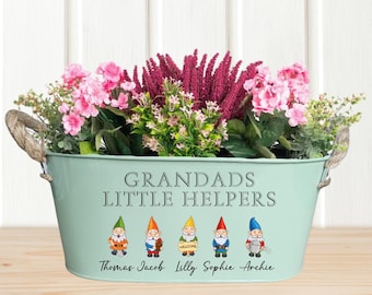 Fathers Day Gift, Fathers Day Gift For Grandad, Gift for Grandad, Personalised Plant Pot, Grandads Garden, Planter Box, Metal Planter,