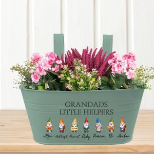 Vaderdagcadeau, vaderdagcadeau voor opa, cadeau voor opa, gepersonaliseerde plantenpot, opa's tuin, plantenbak, metalen plantenbak,