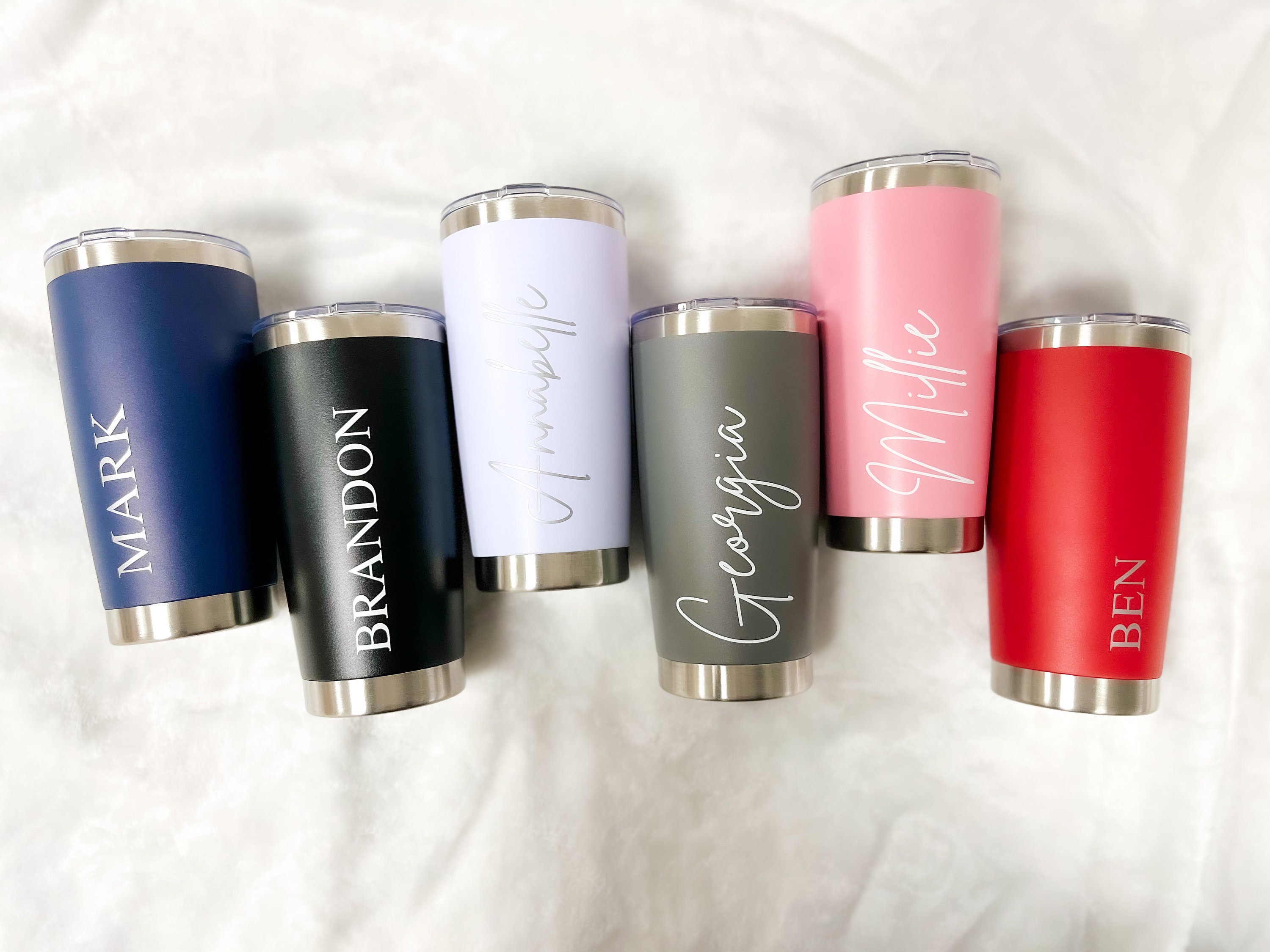 Personalised White 500ml Thermos Insulated Water Bottle Like - UK