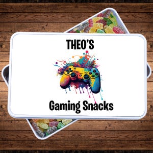 Personalisierte Gaming Snacks Dose, Geschenk für Teenager, Gaming Geschenke, Geschenk für Gamer, Treat Box, Sweet Box, Freund Geschenk Strumpffüller Junge