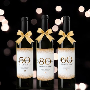 Weinetikett 60. Geburtstag, Weinetikett Grandad, Weinetikett, personalisierte Weinflaschenetiketten, Geschenk zum 30., 40