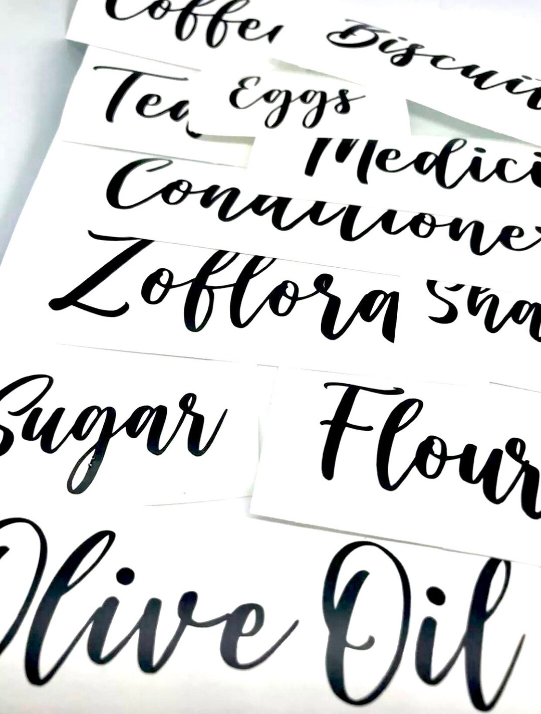 12 Personalised Labels, Storage Labels, Labels for Kitchen, Custom