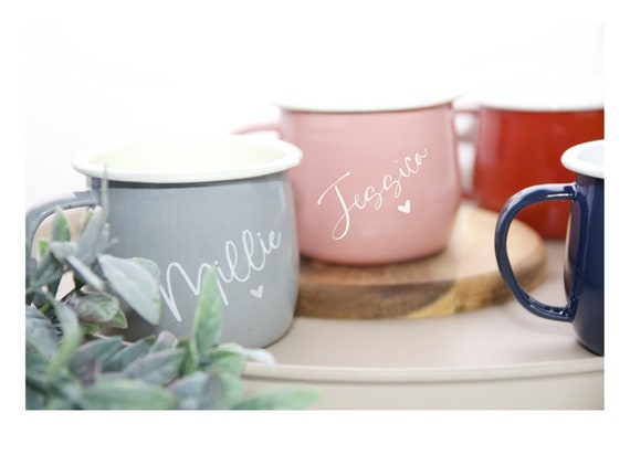 Personalized Enamel Mug: Camping, Campervan, Gardening Gift