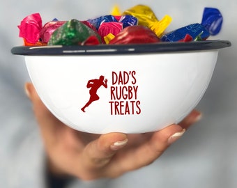 Geschenk für Papa, Papas Rugby-Geschenk, Rugby-Geschenk für Papa, Papa Rugby, Vatertags-Rugby-Geschenke, Snackschale, Papas Leckerbissenglas, Papa Geschenk, Rugby-Fangeschenk