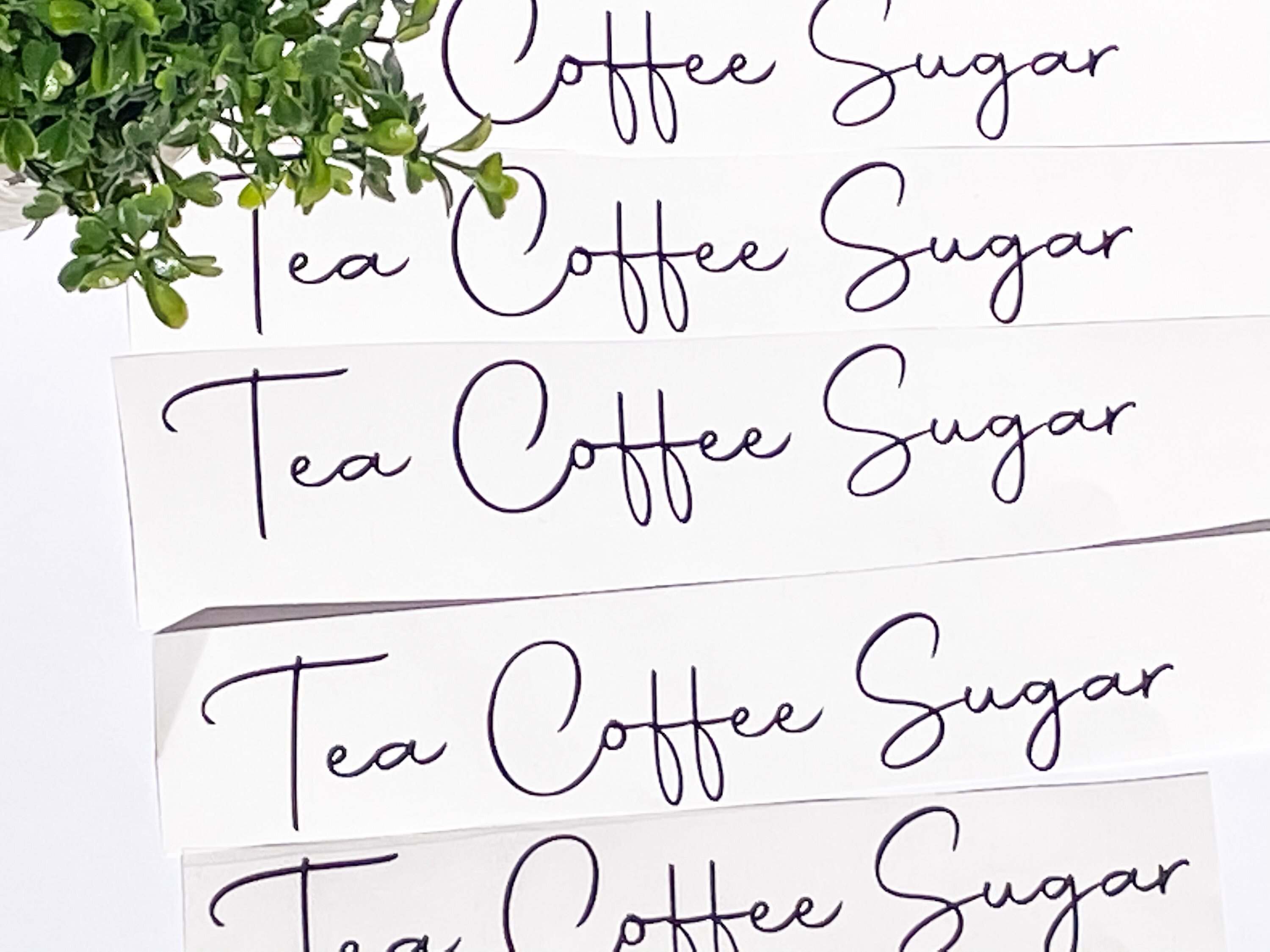 Tea Coffee Sugar Vinyl Labels Storage Labels Vinyl Decals Etsy