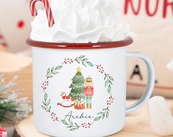 Personalised Christmas Children's Mug, Kids Xmas Cup, Personalised Kids Christmas Mug, Stocking Filler for Kids, Christmas Eve Box Fillers