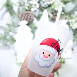 Personalised Christmas Eve Box Cup, Kids Xmas Cup, Santa hat, Christmas Cup, Stocking Filler for Kids, Christmas Eve Box Fillers, Santa Cup