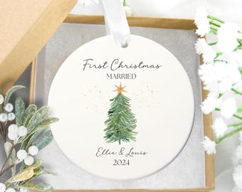 First Christmas Married Bauble, Married Christmas Bauble, Married Gift Christmas, First Christmas Husband and Wife Gift, Married Ornament