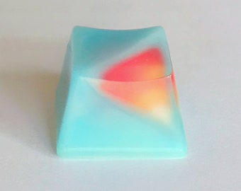 The taste of colors #1 - artisan keycap, New collection of resin keycap, Gradient color, Handmade keycap, Personalized gift, Retro color