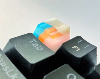 The taste of colors #2 - artisan keycap, New collection of resin keycap, Gradient color, Handmade keycap, Personalized gift, Retro color