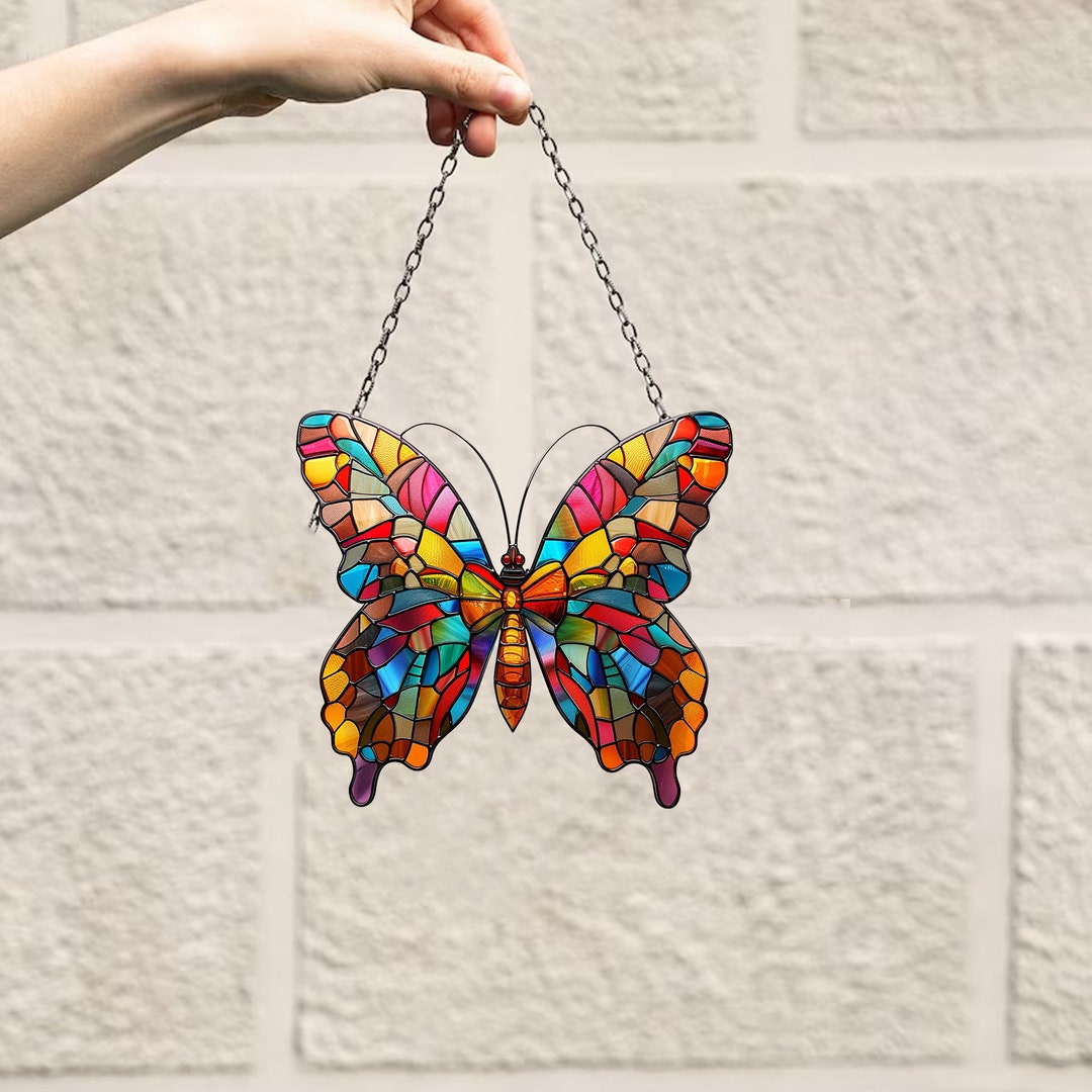 HIZEFSOO 1 Pièce En Vitrail En Forme D'animal à Suspendre En