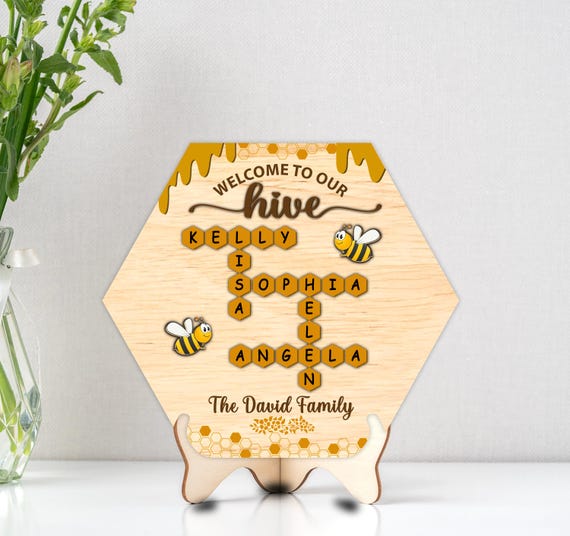 Personalisierte Bienenstock Stammbaum Plakette: Individuelles Geschenk fr  Groeltern - Etsy.de