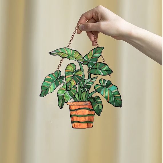 Philodendron Xanadu Acryl Fensterbehang: Pflanzendekoration - Etsy.de