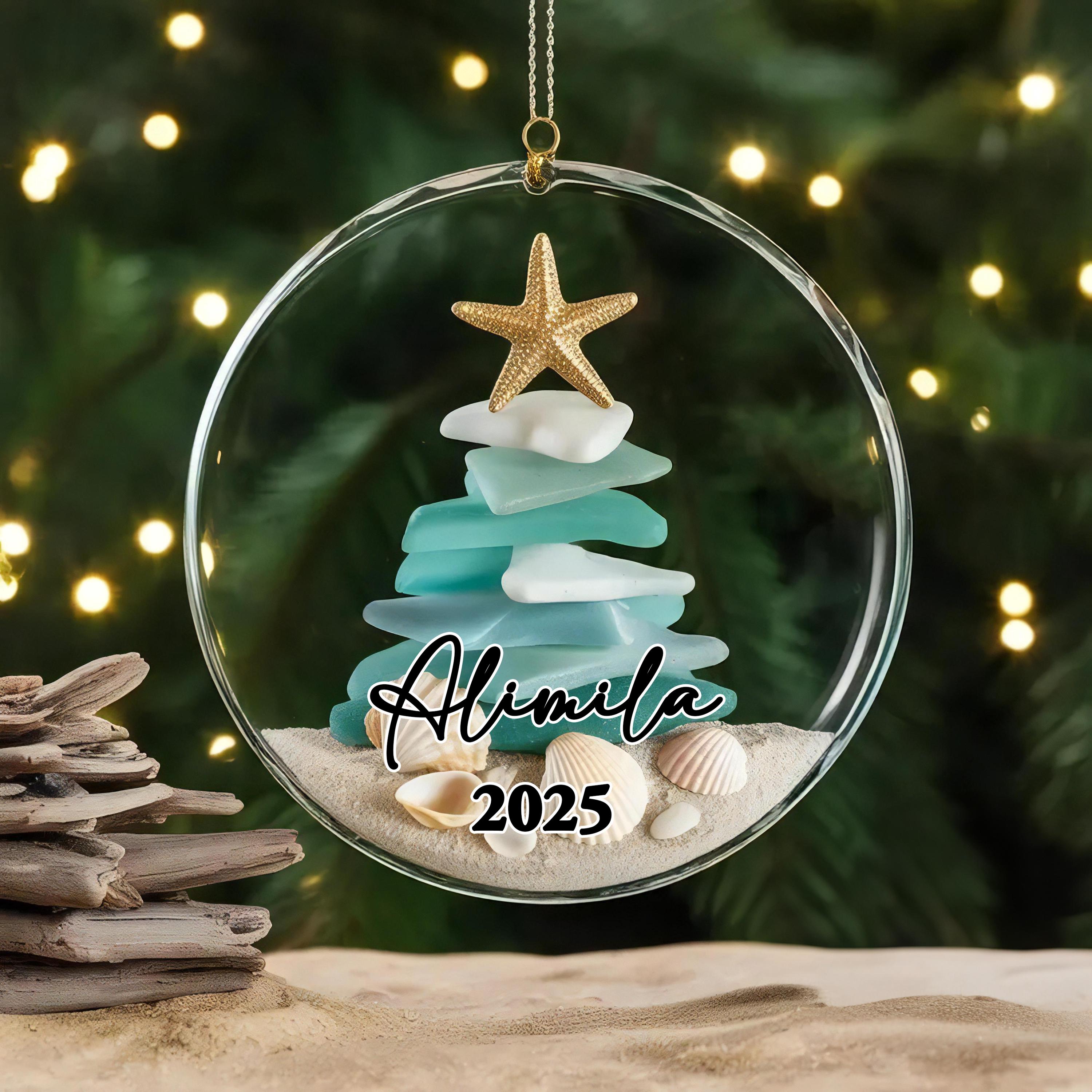 Sea Glass Christmas Ornament: Handmade Coastal Decoration - Etsy