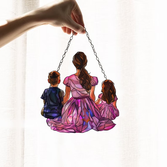 Custom Mama Suncatcher Ornament