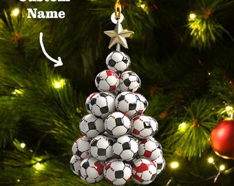 Vdaxvme 12 Pezzi Natale Baubles Albero Calcio Ornamento - Foto 3