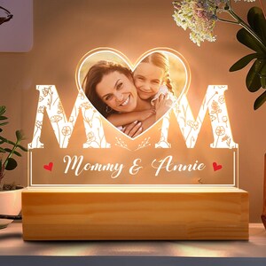 Gepersonaliseerde foto nachtlampje, sterrenkaart nachtlampje, moeder cadeau van dochter, Moederdagcadeau, beste moeder ooit, sterrenbeeldkaartlamp