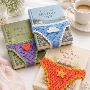 Handmade Crochet Book Accessory,  Book Lover Gift, BookTok Viral Crochet Bookmark, Funny Panty Bookmark for Readers, Handmade Bookish Gif