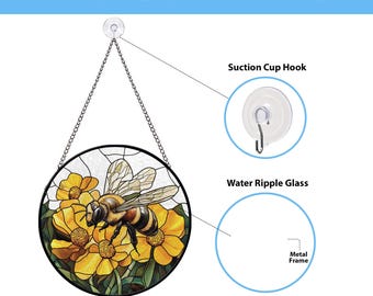 Attrape-soleil En Forme D'abeille En Acrylique - Décoration Colorée Pour Fenêtre, Jardin Ou Chambre D'enfant - Éclats De Lumière Naturelle