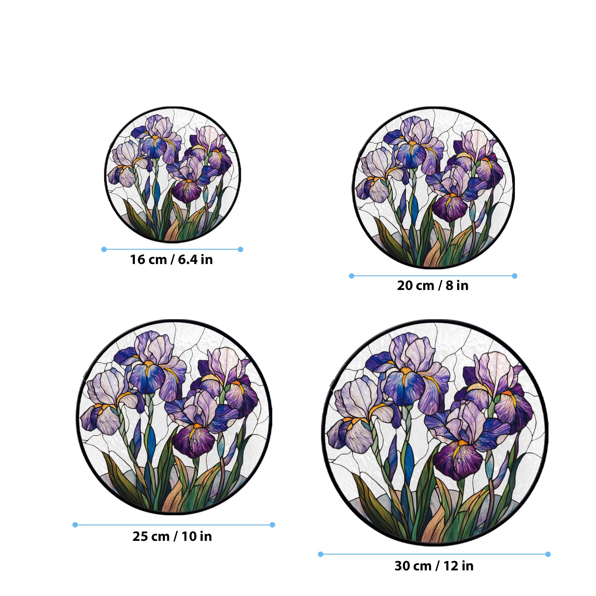 Acchiappasole con fiori pressati, veri fiori secchi in vetro, arte