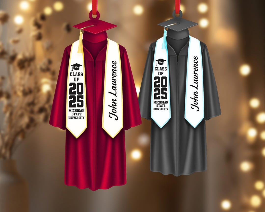Personalized Graduation Ornament, Personalized Class of 2025 Ornament ...