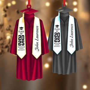 Personalized Graduation Ornament, Personalized Class of 2025 Ornament, High School Graduation Gift, College Graduated Gift,New Graduate Gift