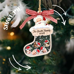 Personalized Family Christmas Shaker Ornament, Custom Family Name Ornament 2025, Gift For Christmas Family, Decor Xmas, Keepsake 2025